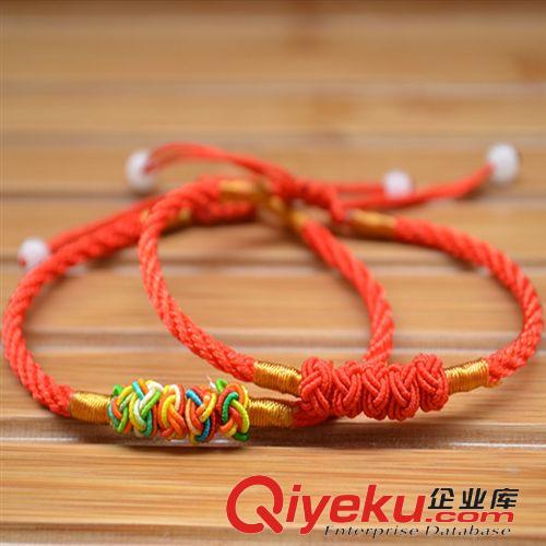 手工編織 手鏈 【菠蘿扣縷】廠家批發(fā)五彩繩長命紅繩手鏈?zhǔn)掷K 男女款飾品批發(fā)原始圖片3