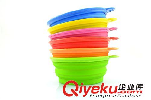 狗狗食具 寵物碗 寵物便攜式碗 折疊碗 寵物折疊碗 柔軟 無毒硅膠狗碗原始圖片2