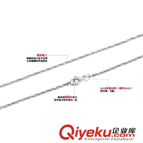 S925純銀配鏈 純銀項鏈 925女款鎖骨水波鏈 純銀飾品 毛衣鏈 首飾 韓版 歐美原始圖片2