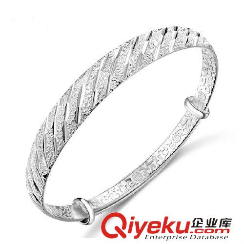 S990純銀手鐲 s990銀飾品 990銀斜紋手鐲流星磨砂手鐲一件代發(fā)韓版手鐲批發(fā)足銀原始圖片3
