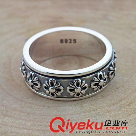 925泰銀復古飾品 925銀飾 泰銀戒指 泰銀復古純銀花型戒指 流行韓版原始圖片2