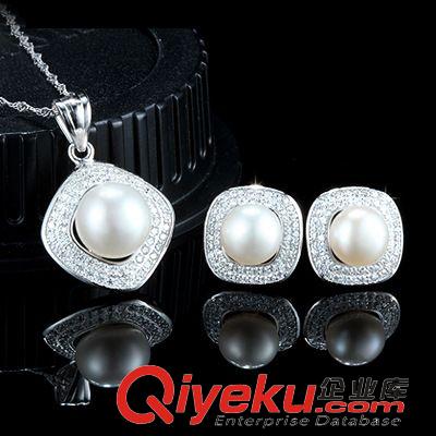 S925純銀珍珠貝珠飾品 銀飾 飾品批發 淡水珍珠 韓版歐美風 gd微鑲 項鏈 純銀吊墜證書原始圖片3