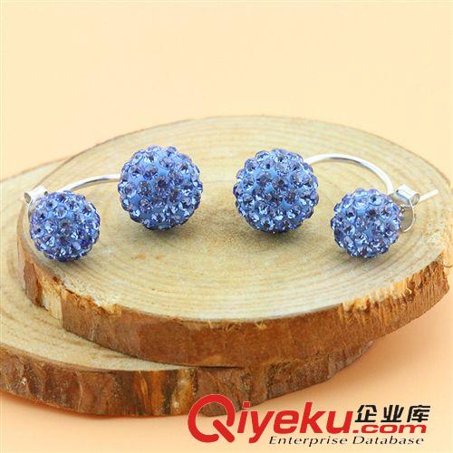 S925奧地利水鉆飾品 925銀飾 純銀耳釘 香巴拉水鉆 耳環(huán) 微鑲 鉆公主耳釘 飾品證書原始圖片2