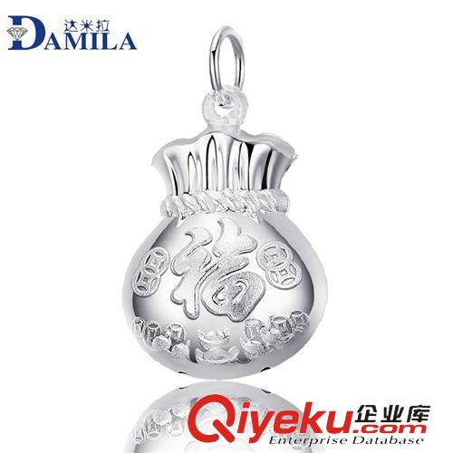 S990兒童飾品 證書(shū)990銀飾兒童福袋吊墜 復(fù)古中國(guó)風(fēng)項(xiàng)飾 送禮送福 純銀飾品批發(fā)原始圖片2