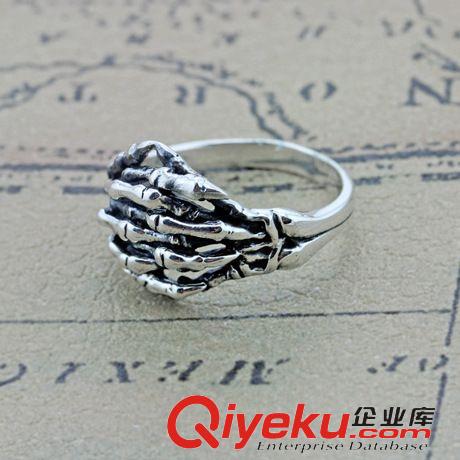 S925男士飾品 925銀飾 泰銀骷髏飾品 泰銀復(fù)古純銀戒指 流行韓版