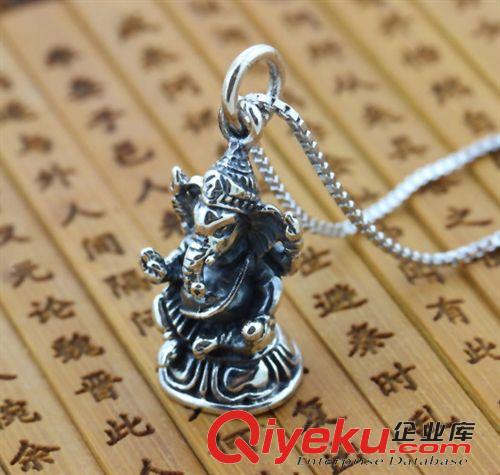 S925男士飾品 尊象泰銀吊墜 流行復古 象項飾 飾品批發純銀吊墜代發