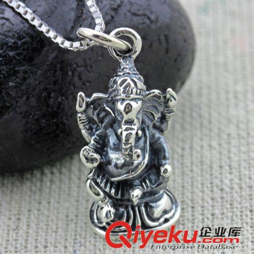 S925男士飾品 尊象泰銀吊墜 流行復古 象項飾 飾品批發純銀吊墜代發