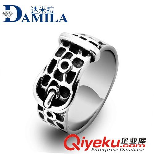 S925男士飾品 泰銀皮帶戒指 流行韓版 泰銀復古飾品 純銀指環男款批發