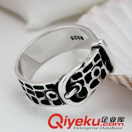 S925男士飾品 泰銀皮帶戒指 流行韓版 泰銀復古飾品 純銀指環男款批發