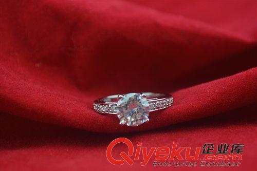 情人節(jié)對戒 高貴女戒指 925純銀情侶戒指八心八箭 工廠批發(fā){zd1}價 鍍白金