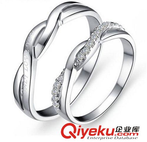 情人節(jié)對戒 纏綿的愛 情侶戒指 潮男潮女 s925純銀 鉆石代替品 工廠直銷