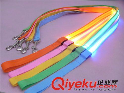 發(fā)光牽引繩 閃亮 CE環(huán)保 廠家直銷 LED發(fā)光牽引帶 發(fā)光尼龍寵物帶 狗鏈 狗繩原始圖片3