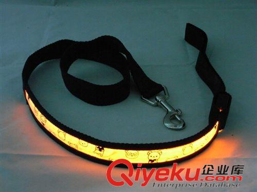 發(fā)光牽引繩 啤啤熊 尼龍牽引繩 2.5CM寬度 長度120CM 發(fā)光拉帶狗繩子牽引帶原始圖片3