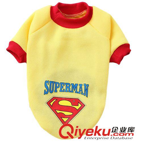 寵物衣服 寵物服裝工廠直銷 狗衣服 超人衛(wèi)衣秋冬款 qwsf 厚款 直銷原始圖片2