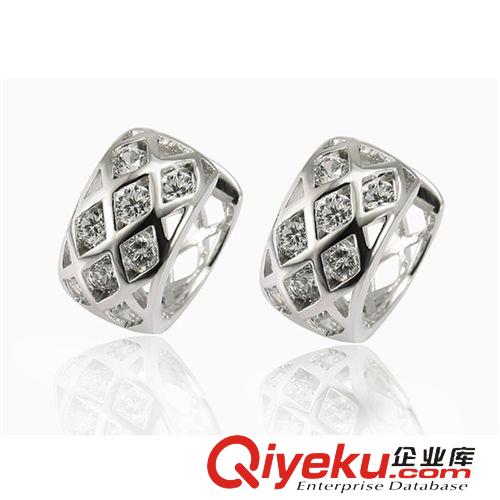 耳環 旭平鍍金鏤空鑲嵌耳環女復古飾品耳圈耳扣耳飾zp廠家直供原始圖片2