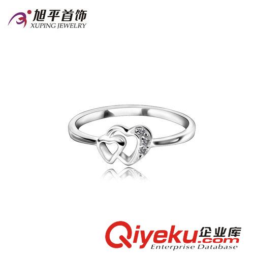 戒指 旭平廠家直銷 韓版愛心手飾戒指 時尚鑲嵌指環女 小額批發飾品