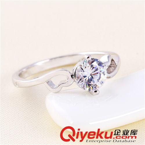 戒指 旭平單鉆女式戒指 小額混批廠家直銷包郵 時尚鋯鉆指環(huán)防過敏原始圖片2
