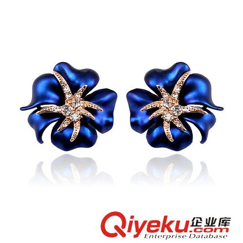 新品專區(qū) viennois威妮華耳釘精美暢銷爆款烤漆山茶花形經典耳環(huán)zp批發(fā)