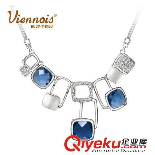 新品專區(qū) 天貓爆款 viennois威妮華zp夸張鎖骨鏈水晶魔方項鏈女士項飾品