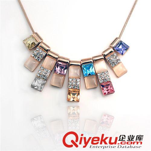 新品專區 viennois威妮華時尚OL精美彩色水晶貓眼石暢銷款項鏈zp批發