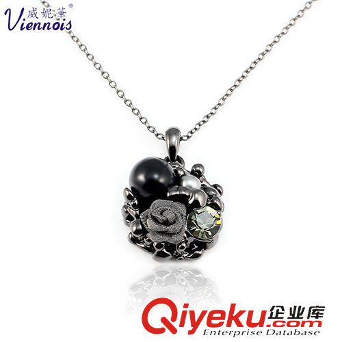 新品專區 zpviennois威妮華暢銷花卉珍珠鑲嵌明星款項鏈女士項飾品批發