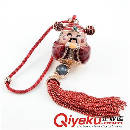 新品專區(qū) viennois威妮華創(chuàng)意禮品超萌喜慶招財(cái)神爺汽車掛件流蘇車用掛飾品原始圖片2