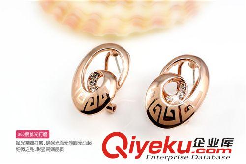 新品專區(qū) viennois威妮華耳釘精美暢銷爆款螺旋鏤空鑲鉆玫瑰金正品耳環(huán)飾品原始圖片2