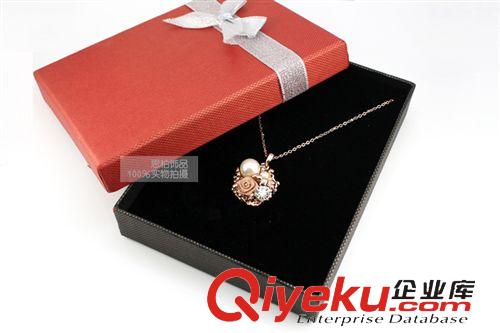 精美禮盒 sibo思柏精美方形三件套飾品盒項鏈戒指耳環蝴蝶結翻蓋首飾盒