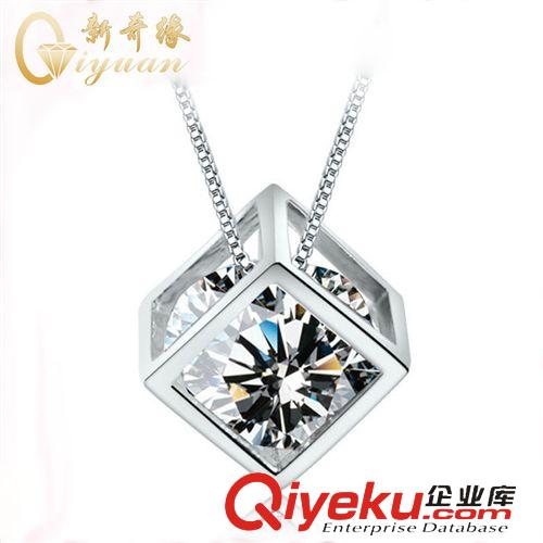 吊墜系列 廠家直銷 s925純銀女款愛情魔方銀飾 韓款gd水晶吊墜首飾批發(fā)