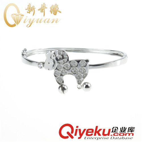 S925純銀系列 新奇緣韓版時尚925銀手鐲 小綿羊造型純銀手鐲 女款手鐲廠家批發