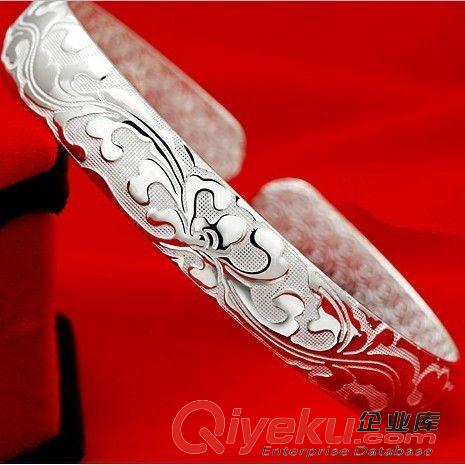 馬上有錢淘寶爆款手鐲 廣東飾品廠家 手飾 淘寶貨源 繁花似錦手鐲 白銅鍍銀鐲子苗銀飾品原始圖片3