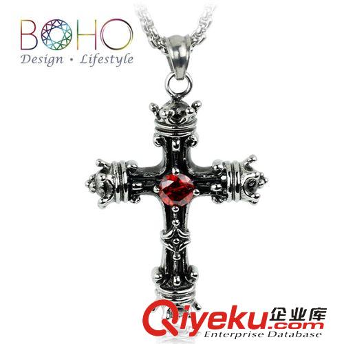 韓版風 廠家供應(yīng)BOHO 十字架鈦鋼吊墜 時尚韓版復古男士飾品 男款項飾