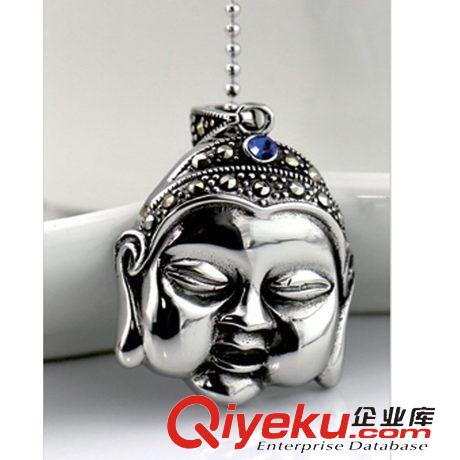 佛教飾品 新款BOHO316鈦鋼佛頭吊墜  本命年時尚個性時尚鑲鉆吊墜 混批原始圖片3