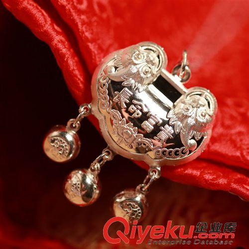 兒童專區(qū) 飾品批發(fā) 990銀寶寶長命鎖 兒童銀鎖990純銀鎖 長命富貴銀鎖