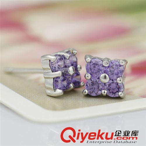 純銀耳飾專區(qū) S925純銀耳釘 鑲鋯石 浪漫櫻花女性防過(guò)敏耳飾 兩色可選正品保證原始圖片3