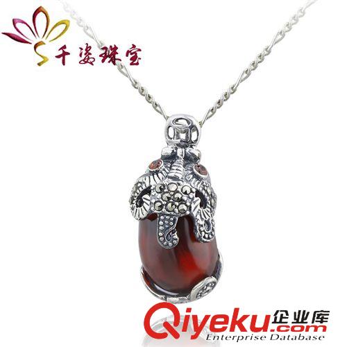 泰銀馬克賽系列 項(xiàng)飾供應(yīng)S925泰銀項(xiàng)墜 tr貓眼石招財(cái)辟邪貔貅泰銀吊墜 zp