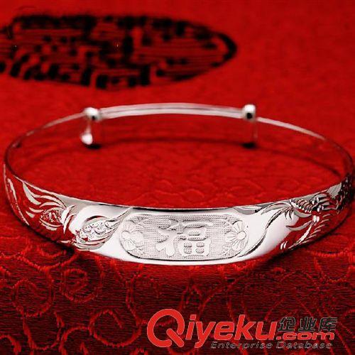 手鐲專區(qū) 萌寶彩 千足銀手鐲飾品 韓國手環(huán) 女款 龍鳳福手鐲 批發(fā) 混批