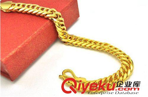 仿黃金飾品-yb退色 一件代發(fā) gd鍍黃金簡約手鏈 gf持久不退色 飾品批發(fā)