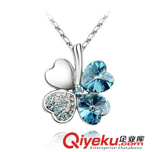 四葉草專區(qū) 項(xiàng)鏈裝飾品 蘑菇街水晶四葉草項(xiàng)鏈  小商品代理加盟 一件代發(fā)免費(fèi)