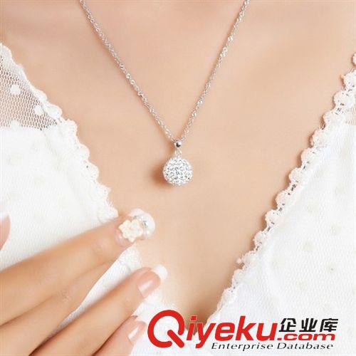 925純銀專(zhuān)區(qū) 廠家直銷(xiāo) 純銀水鉆球吊墜 項(xiàng)鏈裝飾品 捷克香巴拉球 韓國(guó)飾品批發(fā)原始圖片3