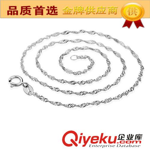 鍍白金飾品 韓國(guó)飾品 鍍白金水波鏈  混批百搭項(xiàng)鏈 爆款配鏈 淘寶一件代發(fā)