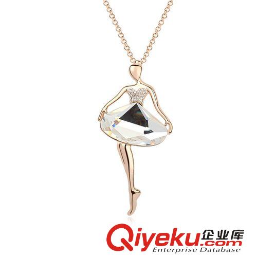 精品毛衣鏈 鍍真金芭蕾舞者精品毛衣鏈時尚長款項鏈gd飾品廠家批發韓版首飾原始圖片2