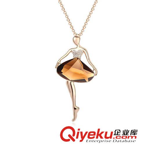 精品毛衣鏈 鍍真金芭蕾舞者精品毛衣鏈時尚長款項鏈gd飾品廠家批發韓版首飾原始圖片3