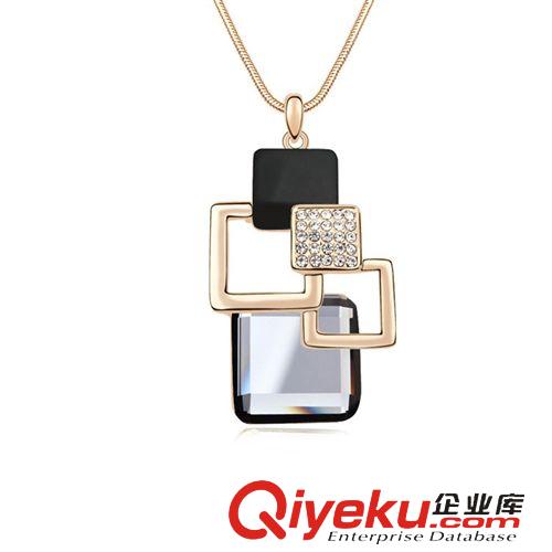 精品毛衣鏈 鍍真金魔方小站精品毛衣鏈gd時尚長款項鏈韓國飾品廠家批發直銷原始圖片2