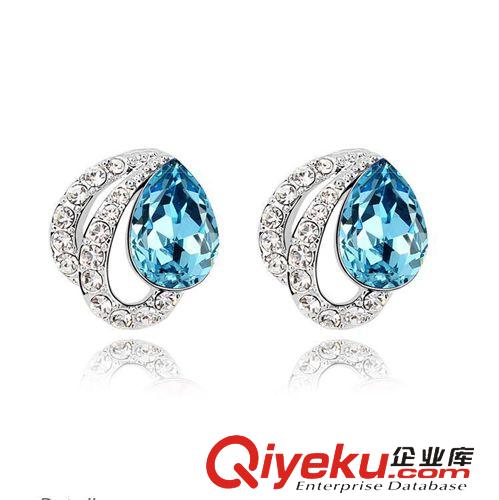 靚麗耳飾 千色zp采用施華洛世奇元素 水晶耳環--婉蝶