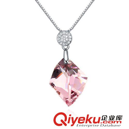 11月新品 千色zp采用施華洛世奇元素水晶銀項鏈--菱石，S925純銀首飾批發(fā)