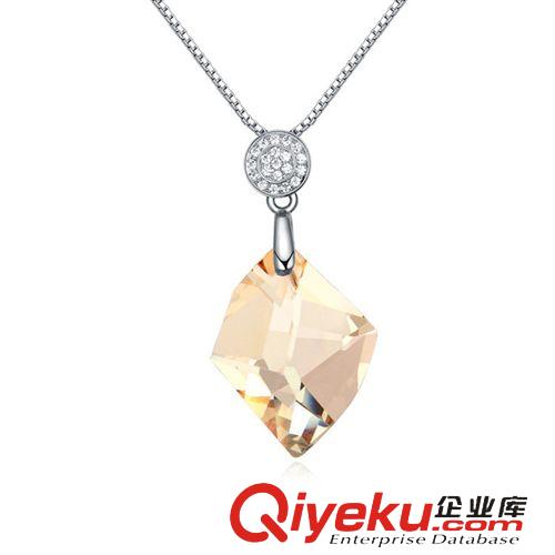 11月新品 千色zp采用施華洛世奇元素水晶銀項鏈--菱石，S925純銀首飾批發(fā)