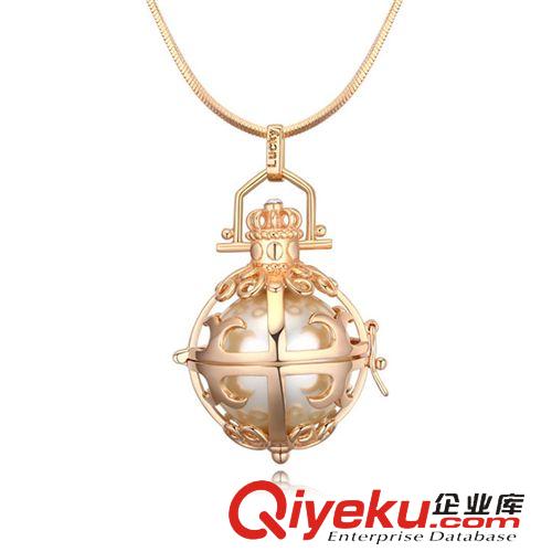 15年新品 鍍真金珍珠毛衣鏈--愛的秘方