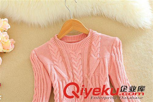 連衣裙 秋冬新款韓版淑女圓領(lǐng)中長款雪紡裙邊打底針織毛衣連衣裙原始圖片2