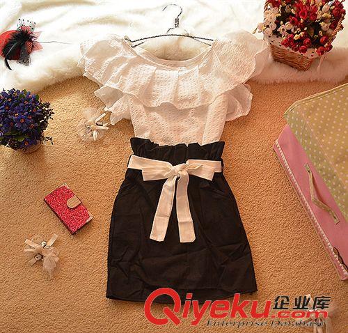 半身裙 2014夏裝新款韓國東大門荷葉邊雪紡衫+包臀半身裙套裝女裝加顏色原始圖片3